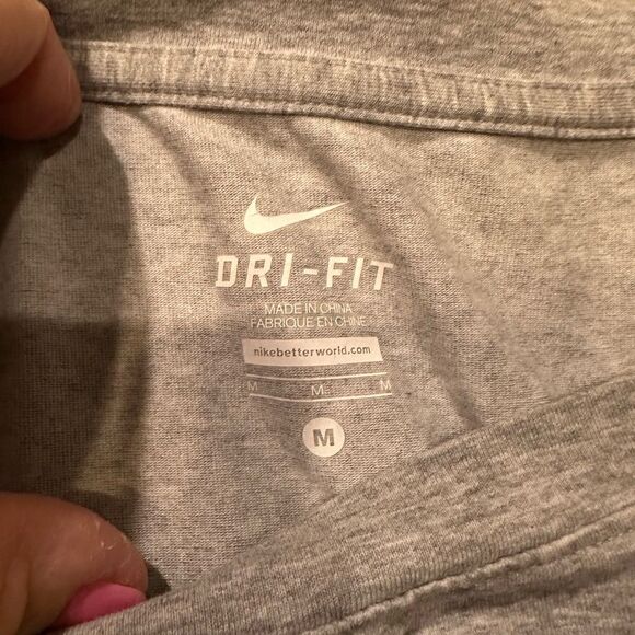 Nike Gray Off-Shoulder Sweatshirt - Picture 2 of 5